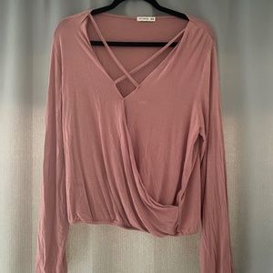 comfy v neck long sleeve shirt
